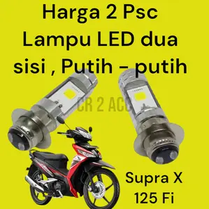 BOHLAM LAMPU DEPAN LED SUPRA X 125 NYALA PUTIH HARGA 2 PSC