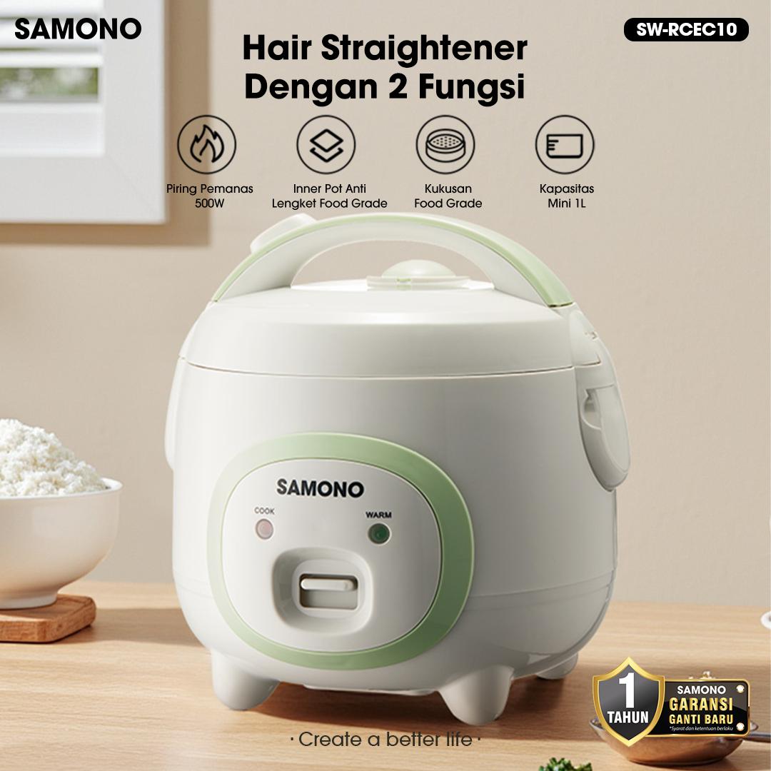(LIVE) SAMONO MAGIC COM  Mini Rice Cooker SW-RCEC10 Penanak Nasi Magic Com 1L Anti Lengket Pemanas Hemat Energi Garansi 1 Tahun