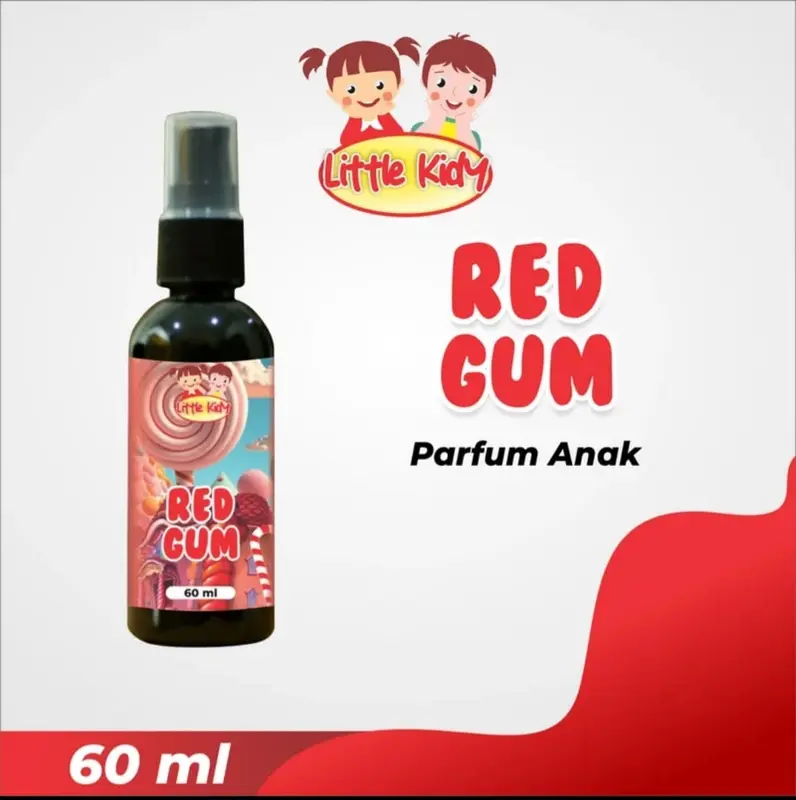 Parfum Anak isi 5pcs botol / Parfum RedGum, Strowbery, Mango, Grape, Vanilla tahanlama neto 60ml 3