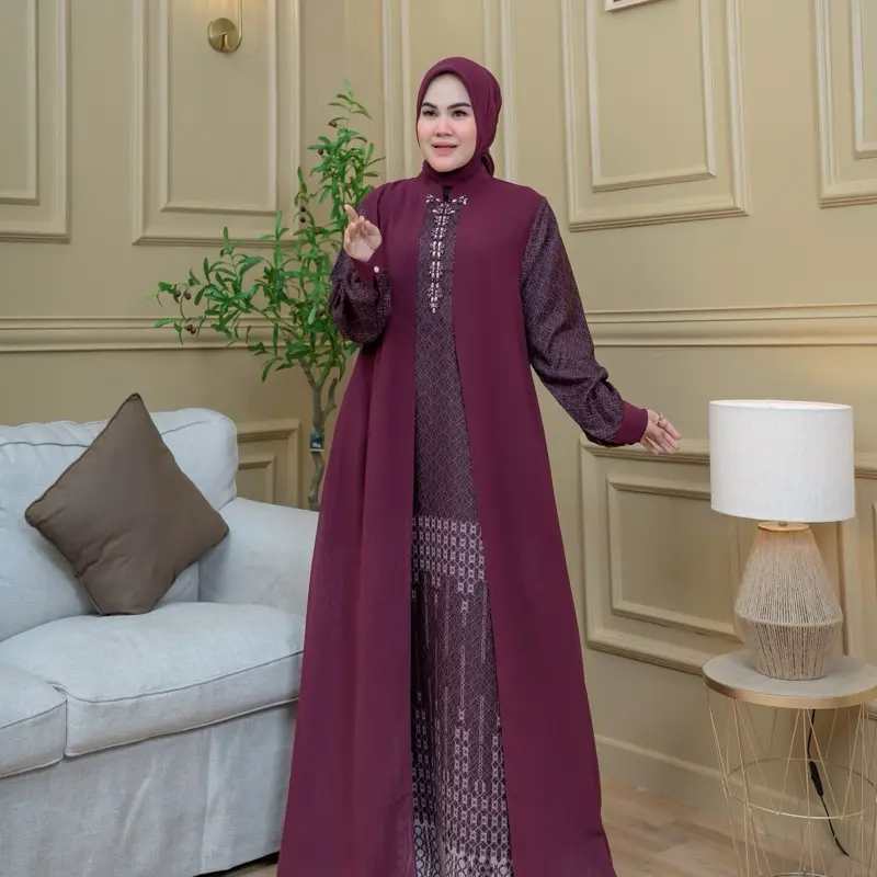READY HINAYAH Dress Set Jilbab Big Size M001 Casual Wanita 1