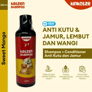 250 ML Katzen Shampoo Aroma Sweet Mango | Conditioner Kucing Anjing Kelinci ANTI JAMUR dan KUTU 3 in 1 Super Wangi dan Harum