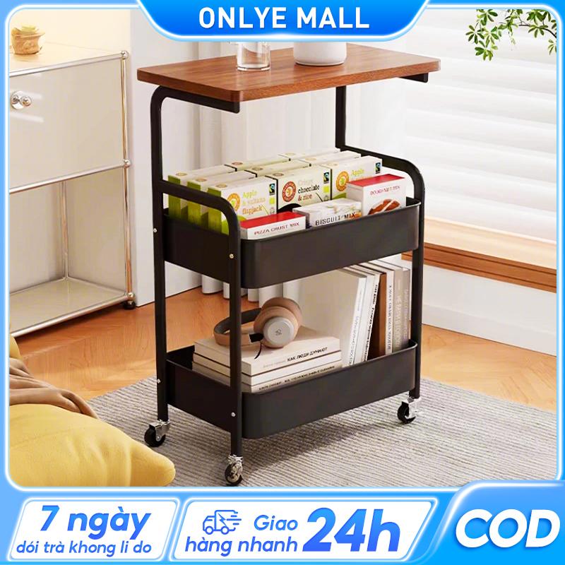 ON Xe đẩy đầu giường Kệ đựng đồ đa năng phòng ngủ Kệ Để Đồ Có bánh