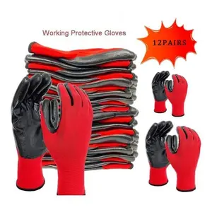 24 Pasang Sarung Tangan Karet Nitril | Tahan 100°C & Debu | Ideal untuk Konstruksi, Pertanian & Logistik | Mudah Pakai & Lepas | Hemat Energi untuk Usaha Besar