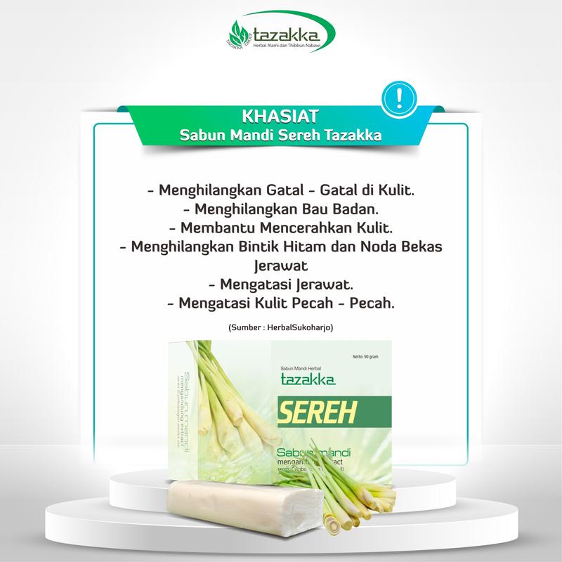 Sabun Mandi Herbal Ampuh Mengatasi Panu Dan Gatal Gatal Sabun Sereh Original Tazakka Perawatan Soap Tubuh Panu Kurap 8