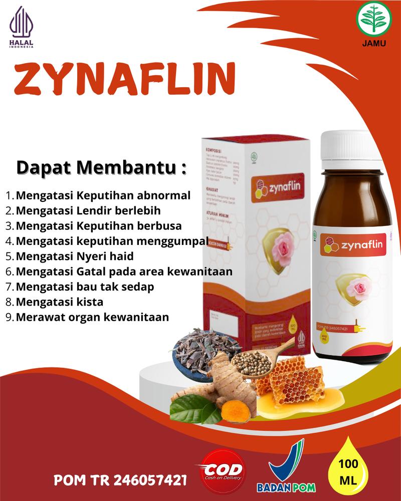 Zynaflin Solusi Keputihan Bau Becek Gatal Miss V Mengatasi Lendir Abnormal Infeksi Jamur Kewanitaan POM TR 246057421 - 1 BOTOL