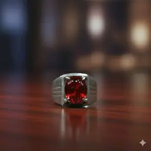CINCIN BATU MERAH DELIMA  RING MONEL MEWAH