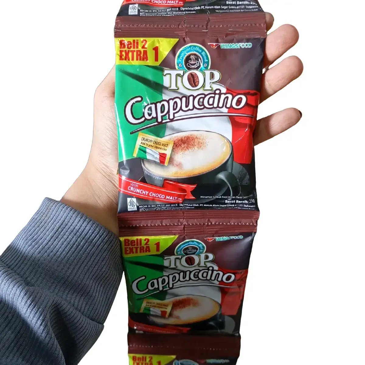 dapat 2 renteng top cappucino 20 pcs