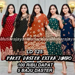 100 Dapat 4pcs beda motif beda warna || Daster Rayon Lengan Pendek Busui Bumil Kancing Depan Lengan Pendek Motif Batik gemooy