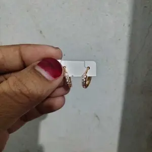 Anting Jepit Titanium Dewasa Permata Baris Satu berlian Terbaru elegan Earrings tindik