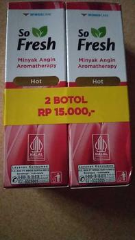Product Review of (ISI 2) SO FRESH Minyak Angin Aromatherapy 10ml | ROOL ON EUCALYPTUS & HOT from r**s 0