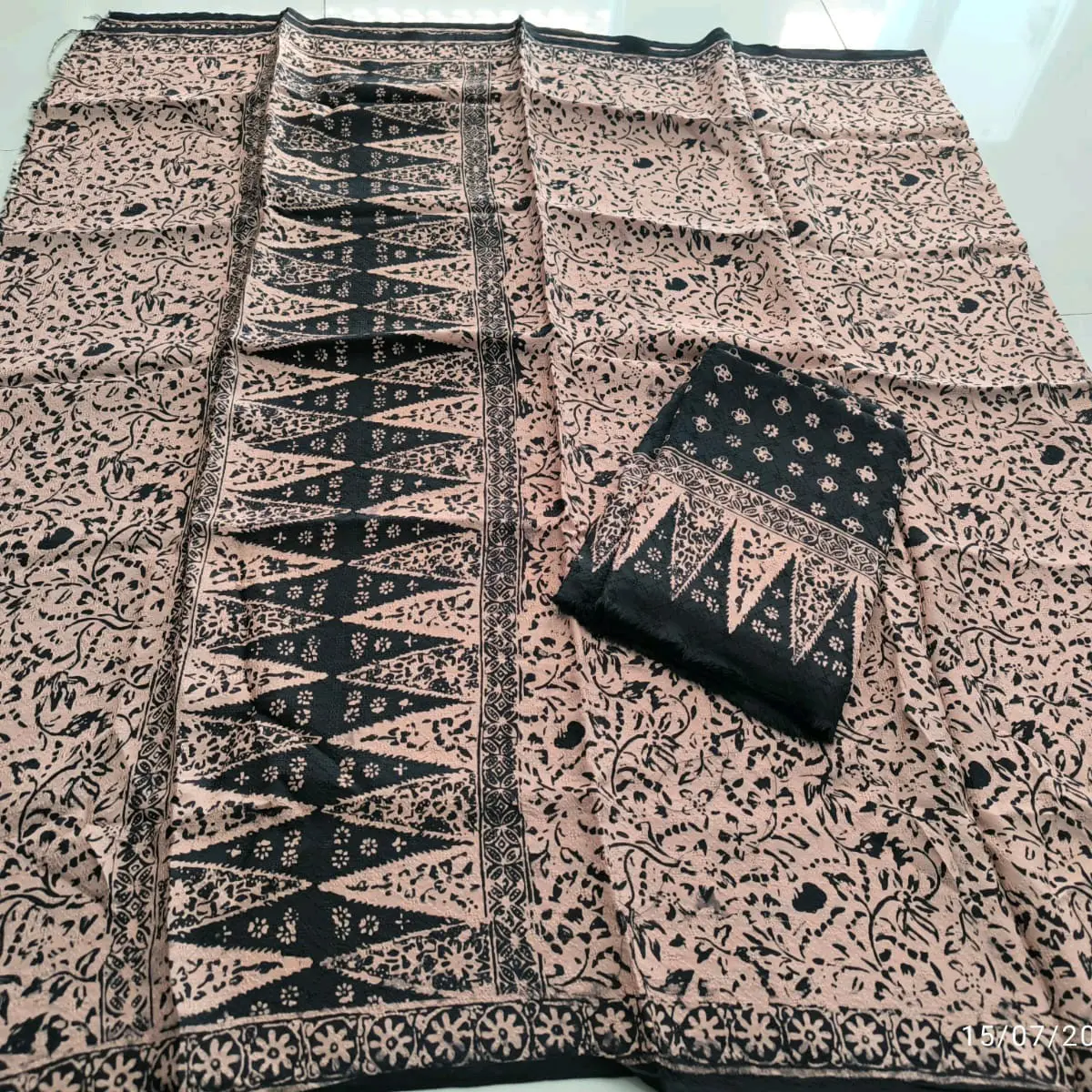 kain batik viscose setelan Jupri cap tulis khas Cirebon batik fariza terbaru