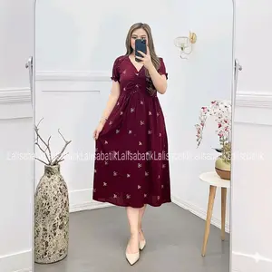 [Exclusive Launch] Daster Isabel Pita Serut Bahan Rayon Premium Busui Freindly Daster Kekinian Daster Jumbo daster cantik mama muda