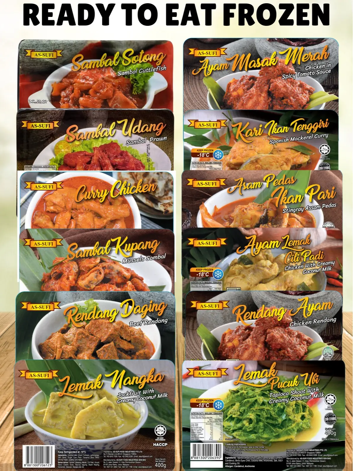 READY TO EAT FROZEN  AS-SUFI  IN TRAY 400GM