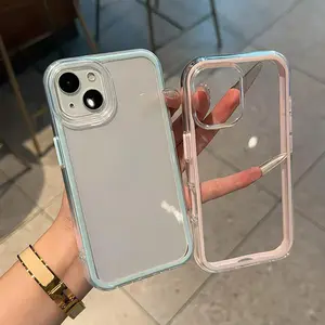 Transparan 2 In 1 Case Untuk Oppo A6s A6t Pro A6x Reno 15 Pro Reno 15F 5G A6 Pro A3X A3 A5 2025 A5X A5I Pro A5I A5 Pro Reno 14F Case
