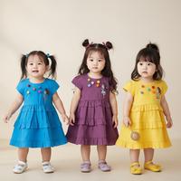 Gambar Two Mix - Baju Dress Bayi Anak Perempuan Outfit Baby Girls Pakaian Cewek 0-12 Bulan 4344 - BlueBerry, M dari Two mix Kota Semarang 3 Tokopedia