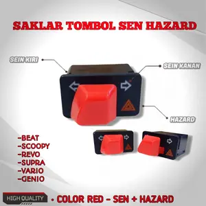 Saklar tombol sen sein hazzard universal honda Saklar Lampu sen hazard ukuran 30 mm dan 34 mm