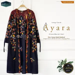 Long Cardi BATIK Ekslusif Bahan Katun Original SVJ