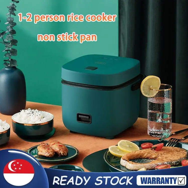 SG [READY STOCK] Mini Rice Cooker 1-2 People Small Rice Cooker Home Multi-Functional Non-Stick Pan