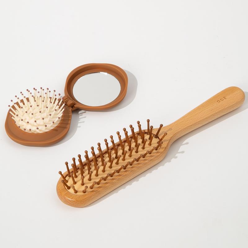 OCE Lược massage đệm khí bằng gỗ lược massage đầu tại nhà lược gấp gương lược massage đệm khí mini cầm tay