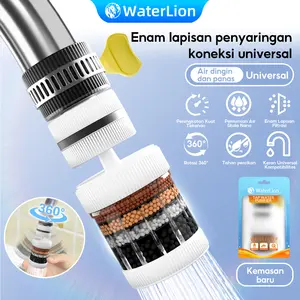 6 Layer Filtration 360 Degree Faucet Filter Splash-proof Shower Tap Water Filter Kitchen Water Purifier Sprinkler Filter Water Set