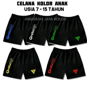 ISI 5 PCS Celana Pendek Kolor Anak Harian Santai Usia 7-15 Tahun Unisex Celana Kolor Murah Bahan Lotto Fashion armr Oretusign