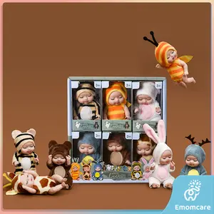 Mainan Boneka Bayi Super Mini Newborn Perempuan Tidur Mini Lucu Mirip Asli Ukuran 11 cm Bisa Berputar