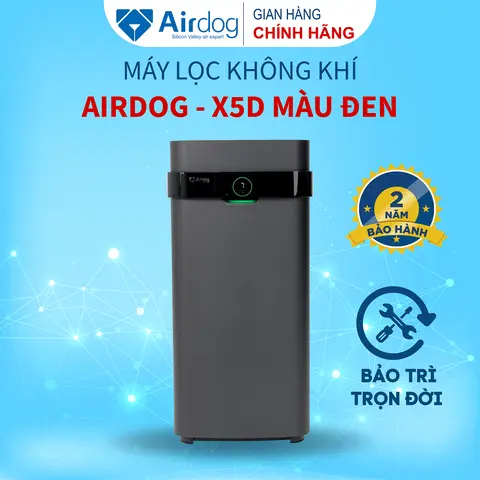 Máy lọc không khí gia đình AIRDOG X5D màu đen - Phạm vi lọc 60m2 - Bảo hành chính hãng 24 tháng