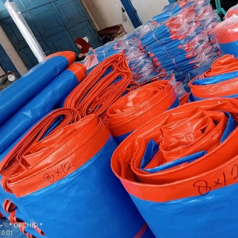 Terpal Plastik A12 Korea ukuran 5x7 Meter Waterproof Sudah Ada Lobang Mata Ayam Dan Tali 5