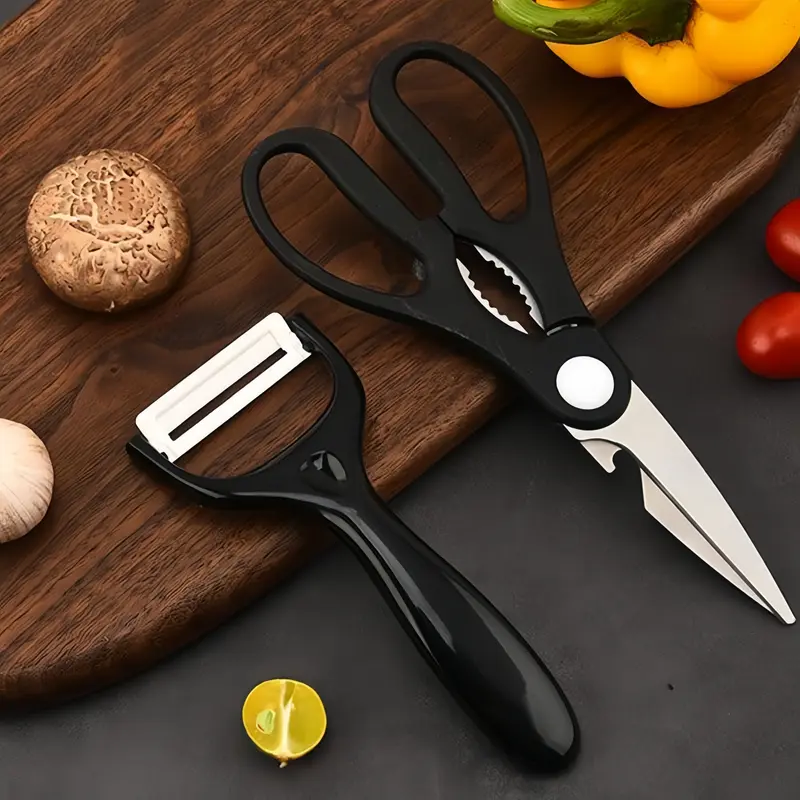 Pisau Dapur Set Tajam Kitchen Knife Set Black Knife Diamond Set 6in1 Pisau Dapur Set isi 6 pcs WoodenHolder Kitchen Knife Set Kitchenware 4