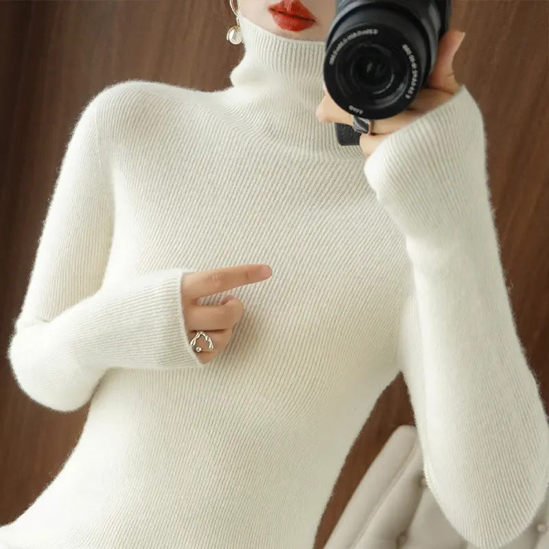 Women Sweater Turtlene Slim Pullovers Autumn Winter rm ttoming Shirts Jumpers Basic H h Strecth Fashion Korean Knitwear