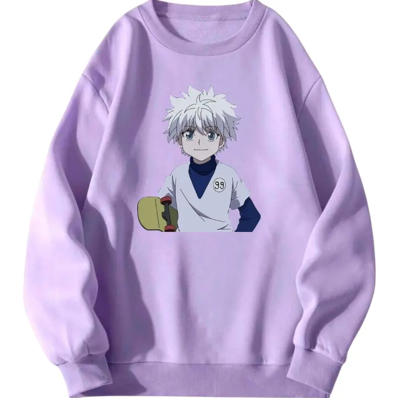 Sweater Basic kilua sketbor Crewneck Fleece Anak Usia 5-15 Tahun untuk Cewe dan Cowok - Fashion 6