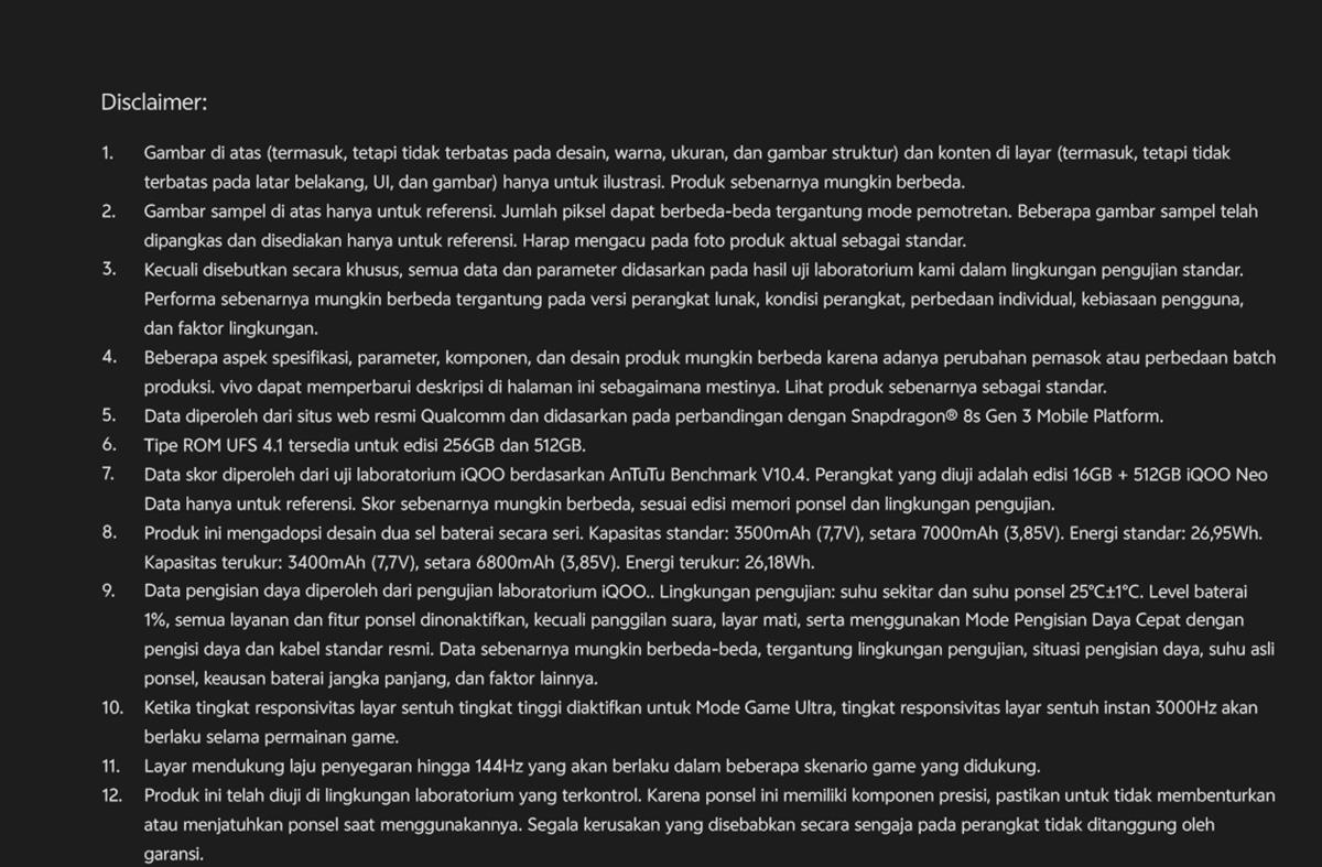 [KOHCUN APPROVED] vivo iQOO Neo 10, 1st Snapdragon 8s Gen 4 + Q1 (Dual Chipset), 7K VC Cooling System, 7000 mAH + 120 watt, 144Hz AMOLED, 50MP Sony IMX OIS + 8MP wide Angle