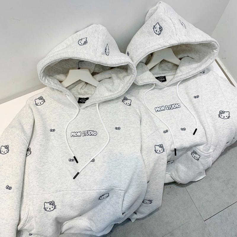 Mon Studio – Áo Hoodie CHUI BOXY TAY DƠI vải sịn không nóng không xù lông Unisex Nam Nữ S069 CHUI