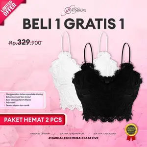 YOUHAVE BELI 1 GRATIS 1 TANK TOP TANKTOP WANITA SINGLET BRALETTE CROP TOP SPAGHETTI STRAP SPORT BRA 100046