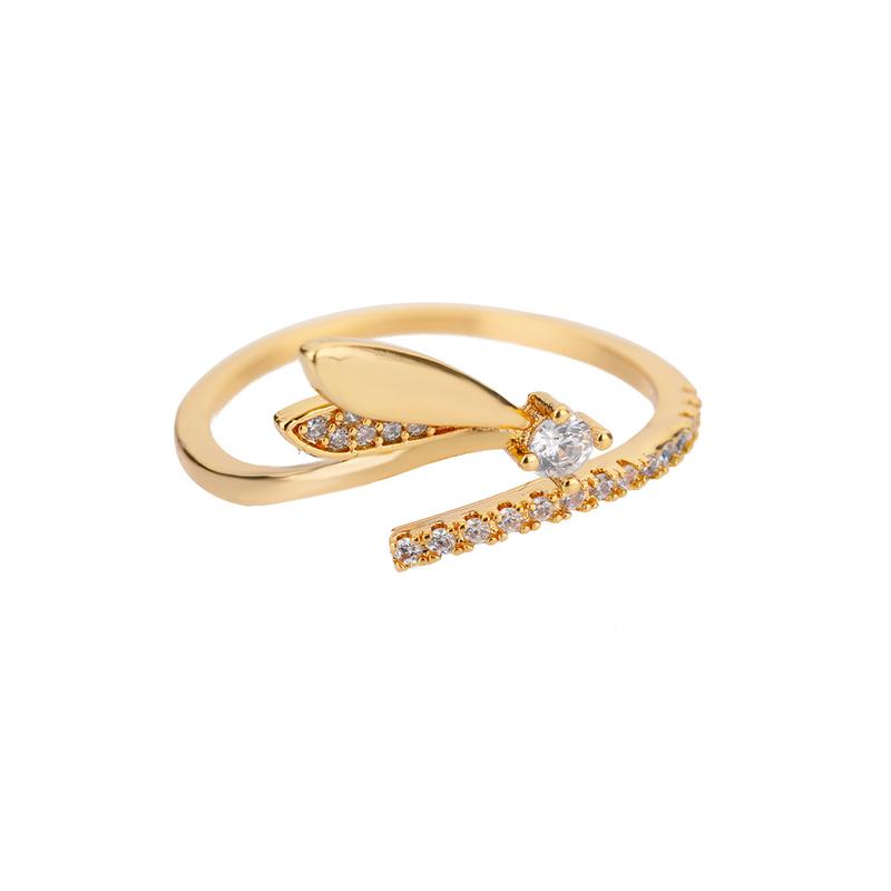 Product Introduction of New Micro Inlaid Zircon Open Ring Female Niche Design Light Luxury Ins High Sense All-Matching Index Finger Ring 12
