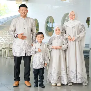 Baju Sarimbit Couple Keluarga Muslim Family Set Premium Seragam Gamis Pasangan Ayah Ibu Anak Lebaran Kondangan Terbaru Kekinian Mewah Atasan