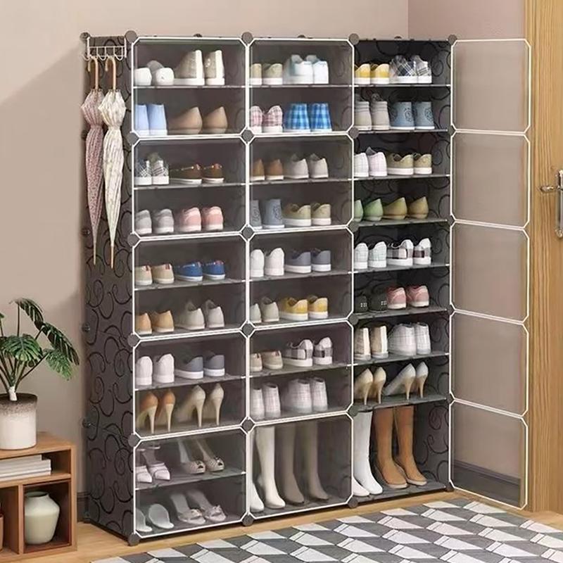 DIY Rak Kasut With Door Rak kasut Storage Box Space Saving Shoe ...