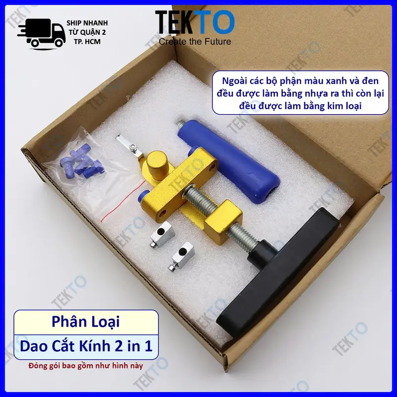 Dao cắt gạch men, Dao cắt kính kèm theo kẹp bẻ tách gạch, kính cao cấp - 058 7