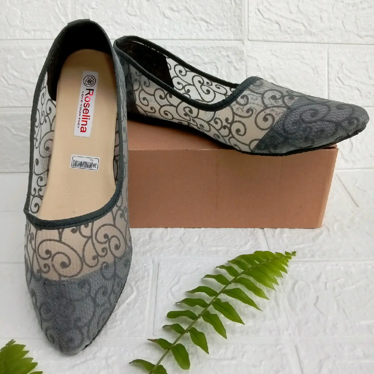Flatshoes Sepatu Wanita - Flatshoes Jala Brukat