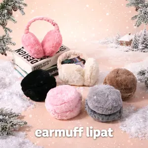 Import Earmuff Folded Fur Bulu Halus Lipat Penghangat Penutup Telinga Winter Musim Dingin