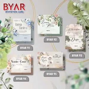 BYAR Kertas Blangko Undangan Byar 91 - 95 Murah Free File Setting Desain Elegan untuk Undangan Pernikahan