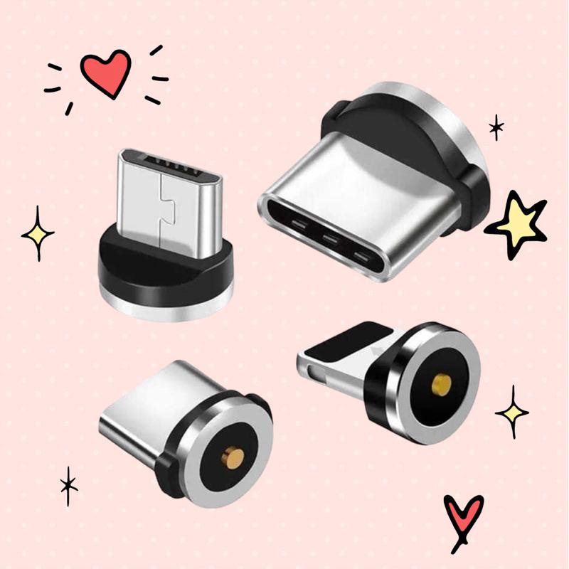 Jolinstore Kepala casan magnet 1 konektor android mini USB type C ...