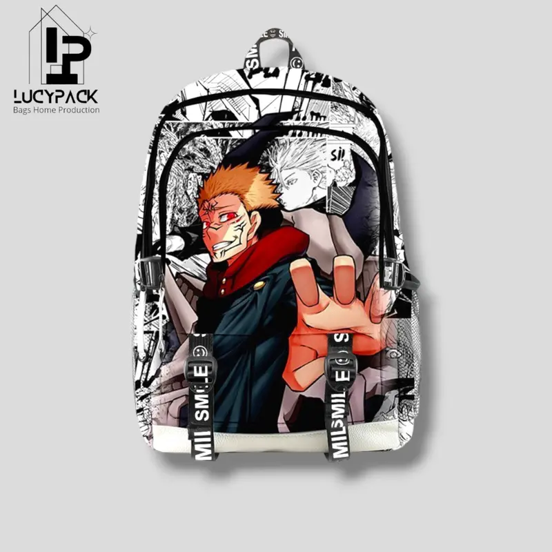 Tas Ransel Anak Laki-laki Tas Sekolah Kartun Jepang Tas Backpack Free Raincover Anti Air Muatan Besar Fashion Kids Tas Punggung Printing keren 2