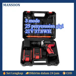 【Ready Stock】588VF Set Mesin Impact Listrik 3 Mode Tanpa Kabel Tangan Listrik For tembok Beton kayu termasuk baterai dan kotak alat besi alat  pengeboran mini  set  lengkap kayu bor  mini  buat  poles mata serbaguna  multifungsi angle  grinders  lindsey