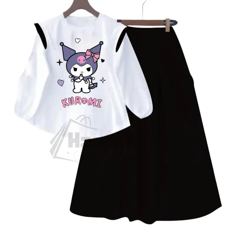 SETELAN ROK KUROMI SET ANAK PEREMPUAN TERBARU BAHAN CRINCLE AIR FLOW USIA 3-12 TAHUN FASHION 2025 4