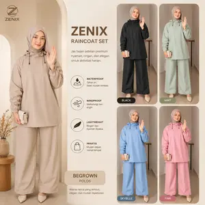 zenix Raincoat jas hujan hoodie pria dan wanita dewasa