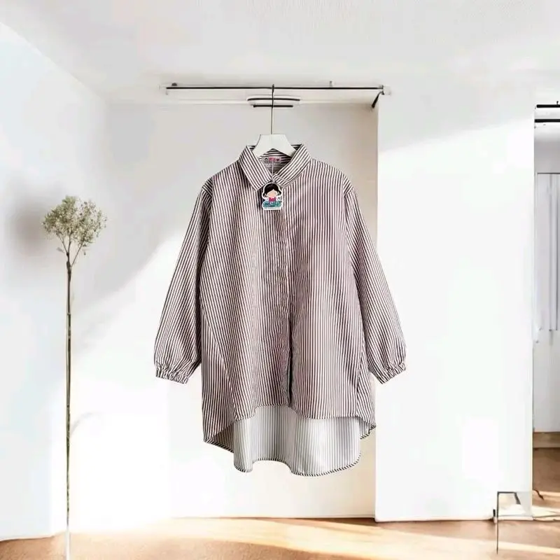 KARRA Kameja Salur Oversize Bestseller Atasan Wanita Casual 8