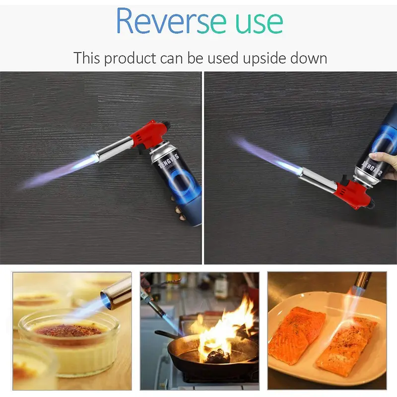 J.LD TOOL Gas Torch Flame Gun BBQ Blow Torch dengan Api yang Dapat Disesuaikan 7