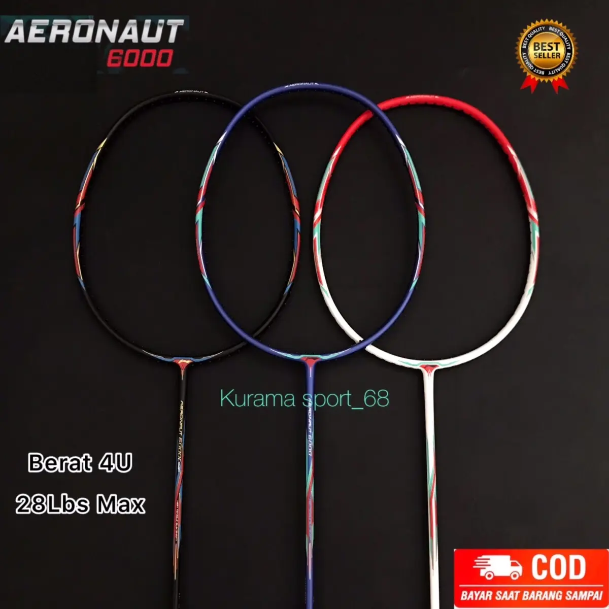 RAKET BADMINTON LINING AERONAUT 6000