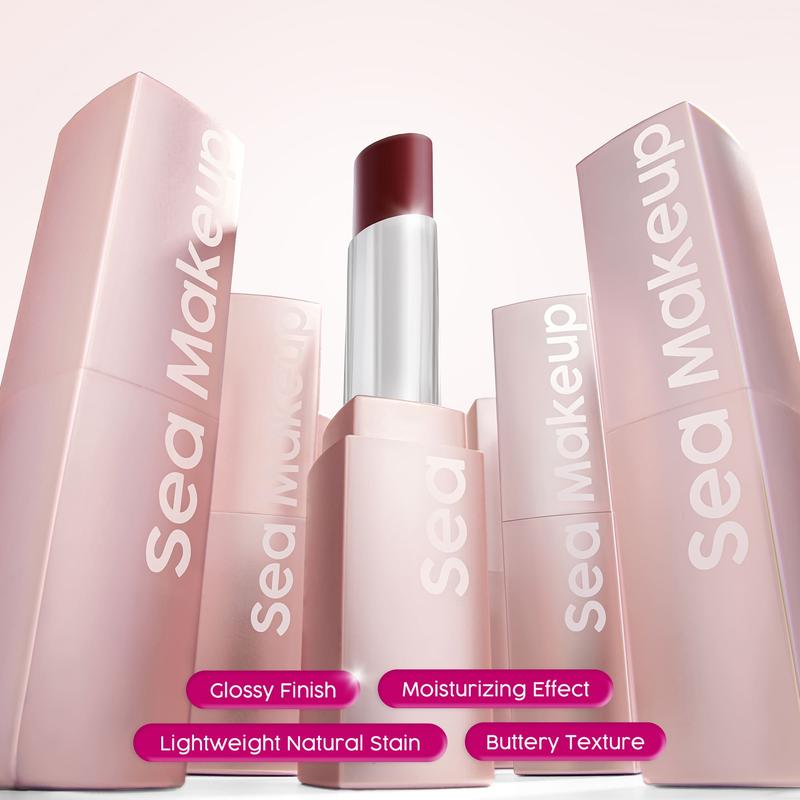 Sea Makeup Gleam Luster Tinted Lip Balm Hydrating dengan 3X Hyaluronic Acid dan ekstrak almond & Jojoba Oil 2